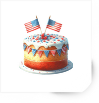 Thumbnail for Patriotic Cake Sticker | 4th Of July Flag Dessert Vinyl Decal | Independence Day Gift