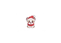 Thumbnail for Cute Santa Hat Puppy Throw Pillow | Kawaii Christmas Dog Decorative Pillow | Holiday Kids Gift