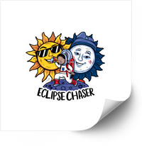 Thumbnail for Eclipse Chaser Sun Moon Astronaut Sticker | Cute Kawaii Solar Eclipse Vinyl Decal