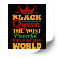 Thumbnail for Black Queen Sticker | Powerful Empowerment Quote Vinyl Decal | Melanin Pride Gift