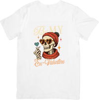 Thumbnail for Be My Ex-Valentine Skeleton T-Shirt | Retro Funny Anti-Valentine Graphic Tee | Valentine's Day Gift