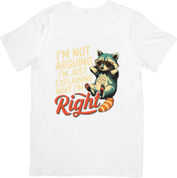 Thumbnail for Raccoon I'm Not Arguing T-Shirt | Funny Retro Animal Quote Graphic Tee | Raccoon Lover Gift