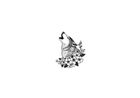 Thumbnail for Howling Wolf Floral Throw Pillow | Black Ink Wildflower Decorative Pillow | Nature Lover Gift