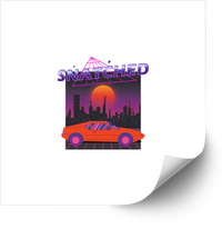 Thumbnail for Snatched Retro Car Sticker | Y2K Synthwave City Vinyl Decal