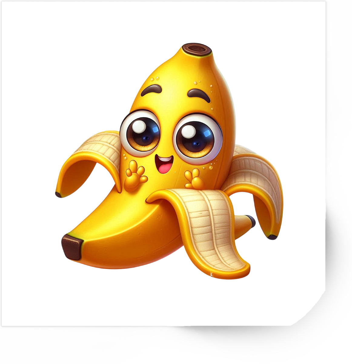 Cute Cartoon Banana Sticker | Happy Smiling Fruit Vinyl Decal | Kids Fun Gift