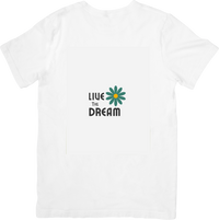 Thumbnail for Live The Dream Daisy Flower T-Shirt | Boho Floral Inspirational Graphic Tee
