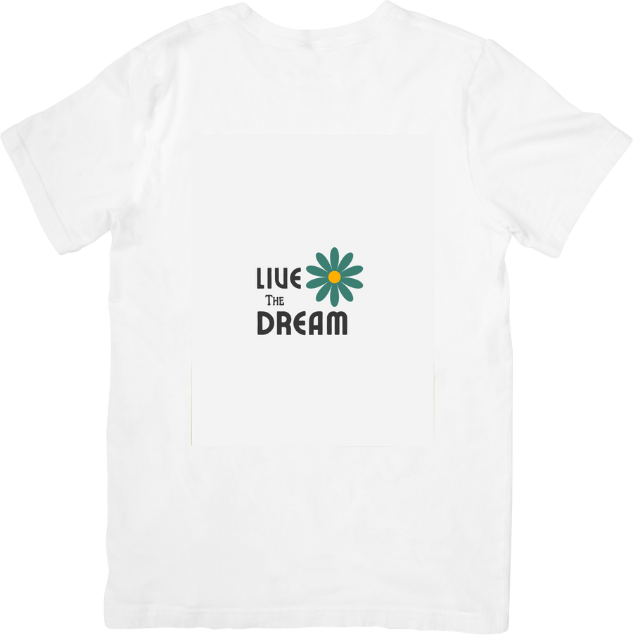 Live The Dream Daisy Flower T-Shirt | Boho Floral Inspirational Graphic Tee