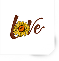 Thumbnail for Sunflower Love Sticker | Floral Lettering Vinyl Decal | Sunflower Lover Gift