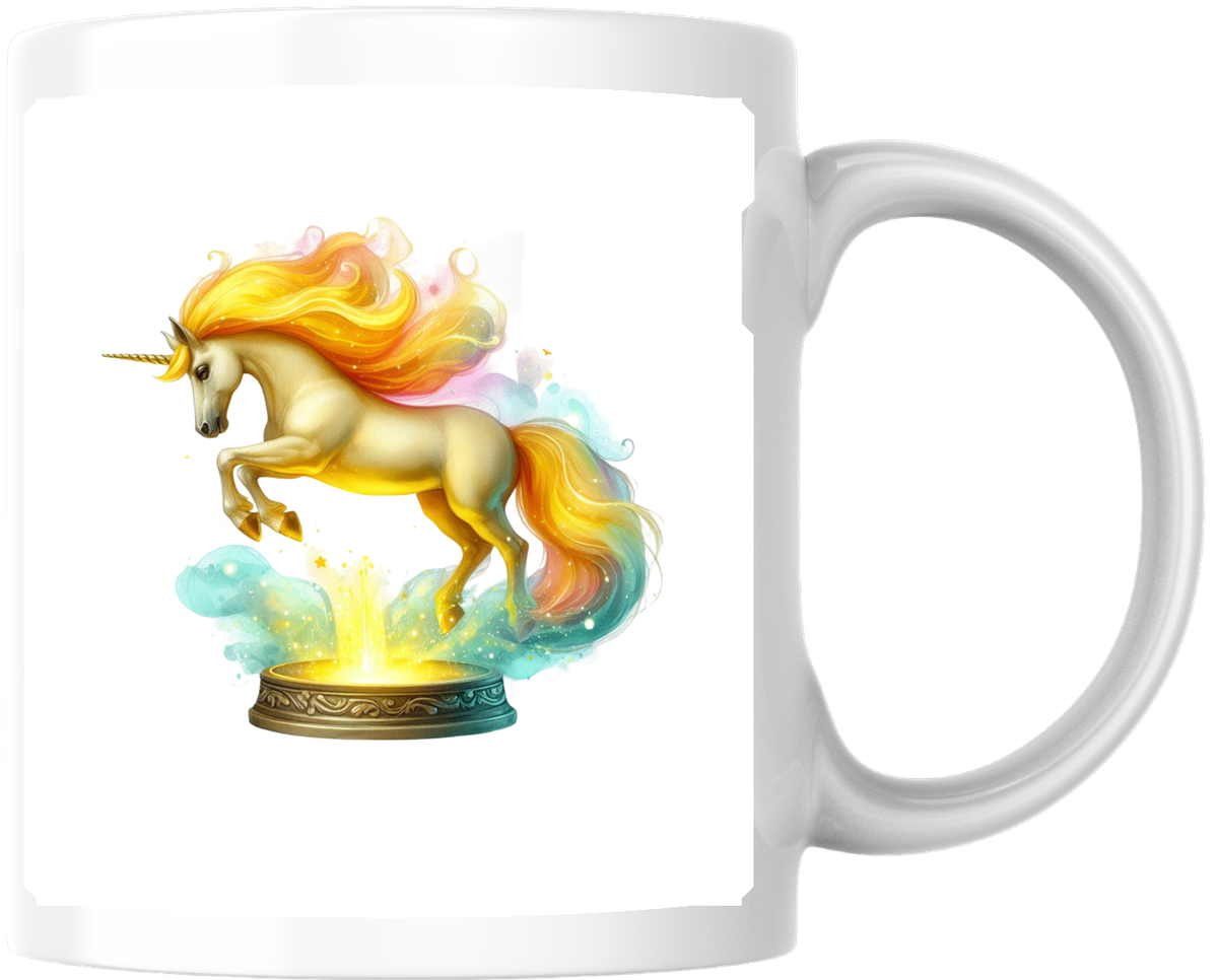 Magical Unicorn Mug | Rainbow Flame Fantasy Coffee Mug | Whimsical Unicorn Lover Gift