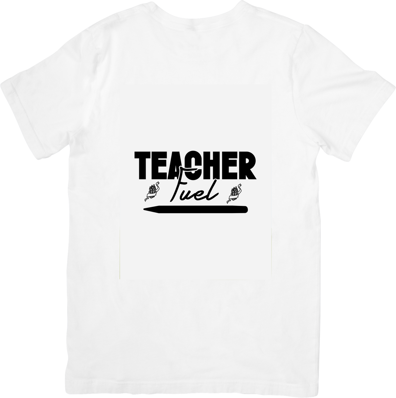 Teacher Fuel T-Shirt | Minimalist Educator Quote Graphic Tee | Teacher Appreciation Gift