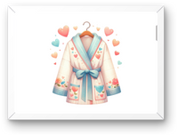 Thumbnail for Cozy Heart Robe Wall Art | Pastel Watercolor Kimono Print | Girls Room Gift