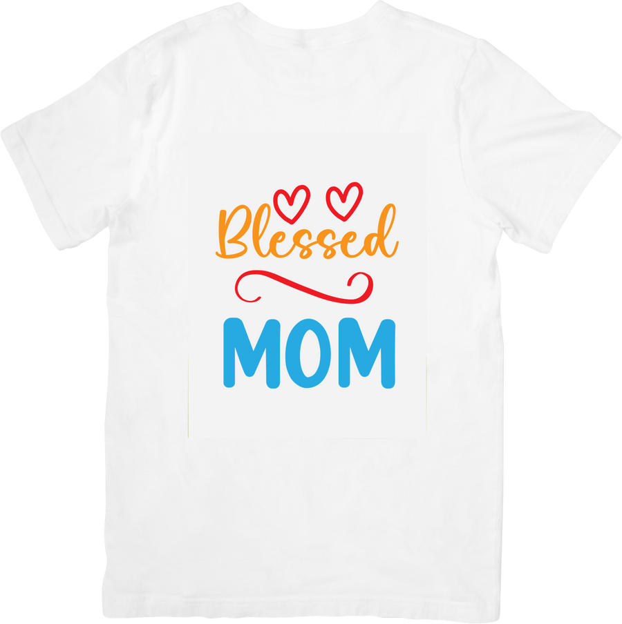 Blessed Mom T-Shirt | Christian Inspirational Graphic Tee | Mother's Day Gift
