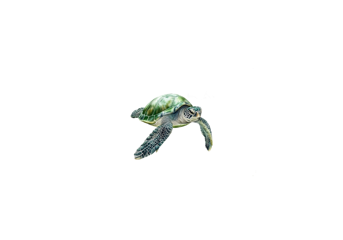 Sea Turtle Throw Pillow | Realistic Green Ocean Decorative Pillow | Marine Life Lover Gift